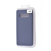 Чехол-накладка для Samsung G973 S10 VEGLAS SILICONE CASE закрытый темно-синий (8) - фото