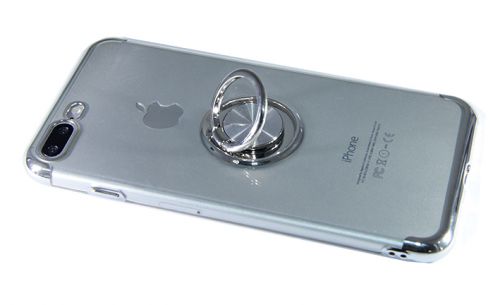 Чехол-накладка для iPhone 7/8 Plus ELECTROPLATED TPU КОЛЬЦО серебро - фото фото 3