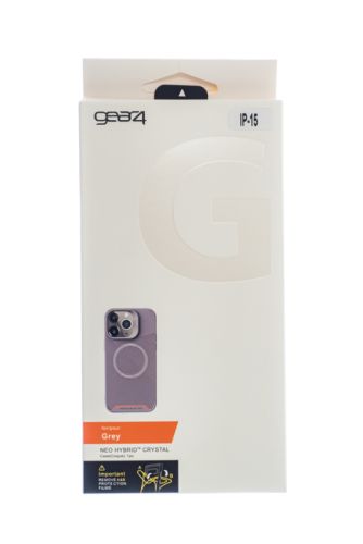 Чехол-накладка для iPhone 15 GEAR4 TPU поддержка MagSafe коробка серый оптом, в розницу Центр Компаньон фото 4