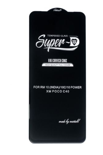 Защитное стекло для XIAOMI Redmi 10C/12C/A3X/Poco C40/C55/С61/A3 2024 Mietubl Super-D пакет черный - фото