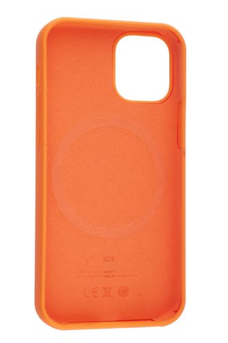 Чехол-накладка для iPhone 12 Mini SILICONE TPU поддержка MagSafe оранжевый коробка оптом, в розницу Центр Компаньон фото 3