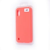 Чехол-накладка для Samsung A015F A01 VEGLAS SILICONE CASE закрытый ярко-розовый (12) - фото