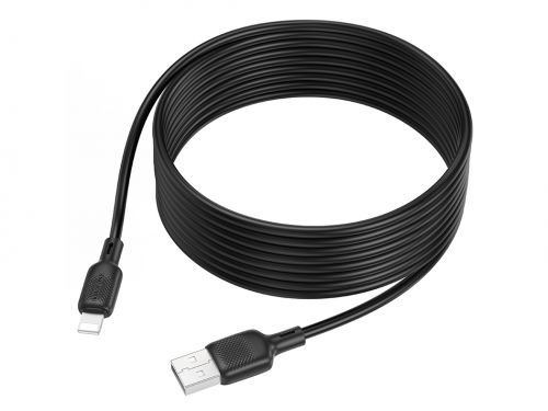 Кабель USB Lightning 8Pin BOROFONE BX113 Lenny 2.4A 3м черный - фото фото 3