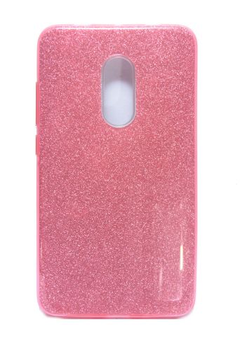 Чехол-накладка для XIAOMI Redmi 4X JZZS Shinny 3в1 TPU розовая - фото