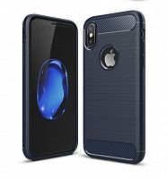 Чехол-накладка для iPhone X/XS 009508 ANTISHOCK темно-синий - фото