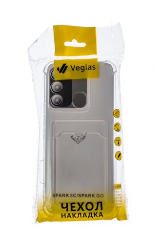 Чехол-накладка для TECNO Spark 8C VEGLAS Air Pocket прозрачный оптом, в розницу Центр Компаньон фото 4
