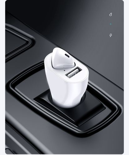АЗУ USB 2.4A Vehicle Headset+Bluetooth наушник белый оптом, в розницу Центр Компаньон фото 4