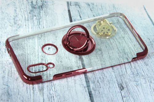 Чехол-накладка для XIAOMI Redmi 7 ELECTROPLATED TPU КОЛЬЦО красный - фото
