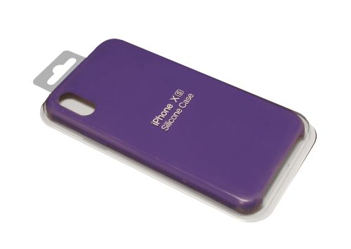 Чехол-накладка для iPhone X/XS SILICONE CASE темно-сиреневый (30) оптом, в розницу Центр Компаньон фото 2