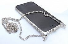Купить Бампер для iPhone 6/6S мет Hello Kitty стразы серебр оптом, в розницу в ОРЦ Компаньон