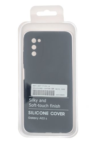 Чехол-накладка для Samsung A037F A03S SILICONE CASE OP закрытый черный (3) оптом, в розницу Центр Компаньон фото 4