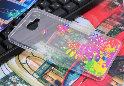 Чехол-накладка для SAMSUNG A710 YOUNICOU стразы цветы TPU - оптовая продажа Чехол-накладка для SAMSUNG A710 YOUNICOU стразы цветы TPU - фото