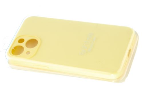 Чехол-накладка для iPhone 13 Mini VEGLAS SILICONE CASE Защита камеры лимонно-кремовый (51) - фото фото 2