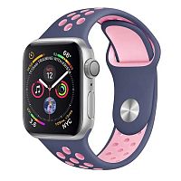 Купить Ремешок для Apple Watch Sport Отверстия 38/40/41mm сине-розовый оптом, в розницу в ОРЦ Компаньон