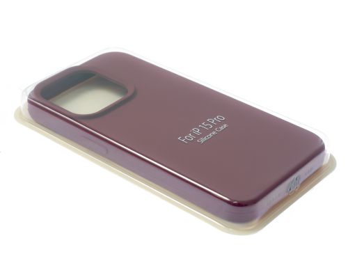 Чехол-накладка для iPhone 15 Pro SILICONE CASE закрытый бордовый (52) оптом, в розницу Центр Компаньон фото 2
