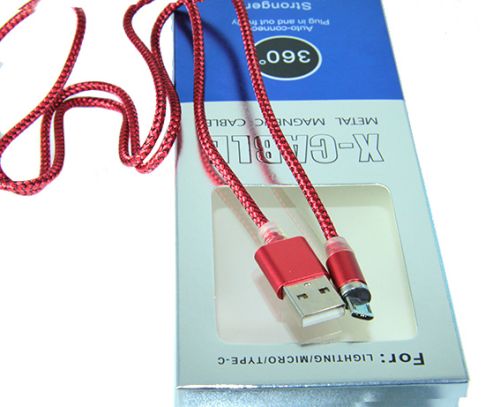 Кабель USB-Micro USB X-Cable Магнитный 1м красный  оптом, в розницу Центр Компаньон фото 2