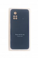 Чехол-накладка для XIAOMI POCO X4 Pro VEGLAS SILICONE CASE закрытый темно-синий (8) - фото