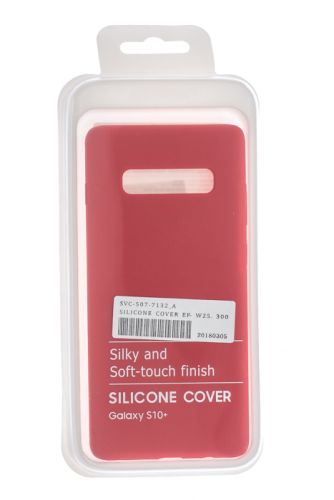 Чехол-накладка для Samsung G975F S10 Plus SILICONE CASE OP закрытый красный (1) оптом, в розницу Центр Компаньон фото 4