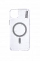 Чехол-накладка для iPhone 15 Plus Clear TPU поддержка MagSafe прозрачный коробка - фото