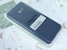 Чехол-накладка для Samsung J415 J4+ 2018 SILICONE CASE закрытый темно-синий - фото