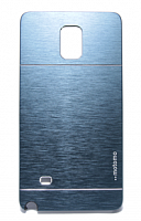 Чехол-накладка для Samsung N910C Note4 MOTOMO металл/пластик син - фото