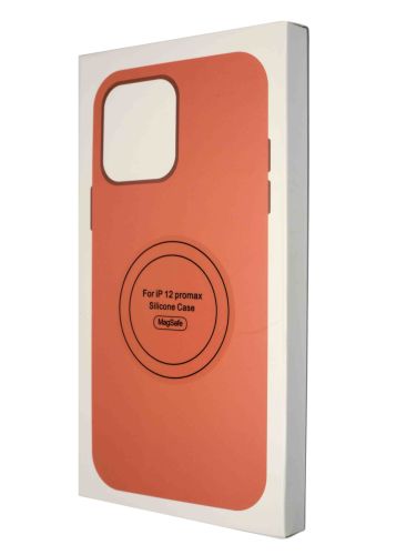 Чехол-накладка для iPhone 12 Pro Max SILICONE TPU NL поддержка MagSafe оранжевый коробка оптом, в розницу Центр Компаньон фото 4
