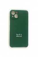 Чехол-накладка для iPhone 13 VEGLAS SILICONE CASE Защита камеры (64) хаки  - фото