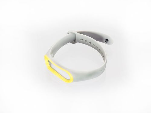 Ремешок для Xiaomi Band 3/4 Sport серо-желтый оптом, в розницу Центр Компаньон фото 3