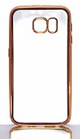 Чехол-накладка для Samsung G925F S6 EDGE РАМКА TPU розовое золото - фото