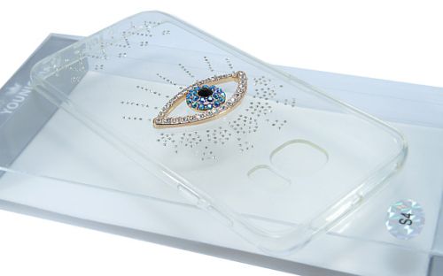 Чехол-накладка для SAMSUNG G925F S6 edge YOUNICOU NEW стразы глаз PC+TPU оптом, в розницу Центр Компаньон