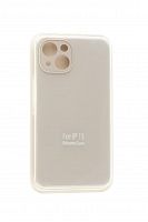 Чехол-накладка для iPhone 13 SILICONE CASE Защита камеры кремовый (11) - фото