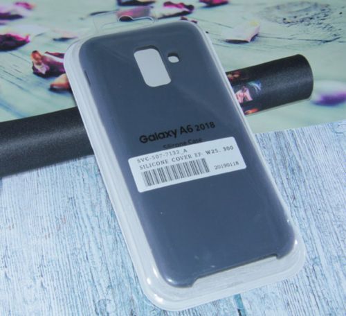Чехол-накладка для Samsung A600 A6 2018 SILICONE CASE темно-синий - оптовая продажа Чехол-накладка для Samsung A600 A6 2018 SILICONE CASE темно-синий - фото