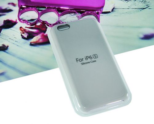 Чехол-накладка для iPhone 6/6S SILICONE CASE AAA серый  - фото