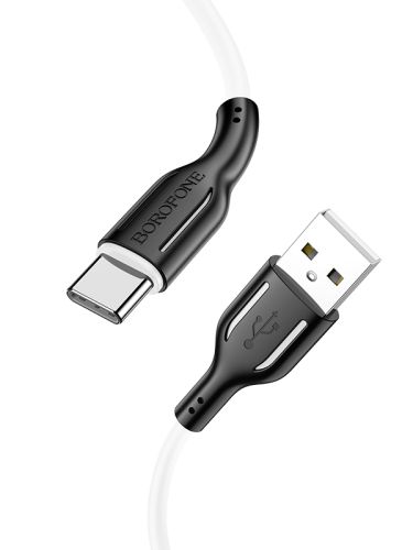 Кабель USB Type-C BOROFONE BX63 Charming 3.0A 1м черно-белый оптом, в розницу Центр Компаньон фото 2