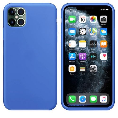Чехол-накладка для iPhone 12 Pro Max VEGLAS SILICONE CASE NL закрытый синий (3) оптом, в розницу Центр Компаньон