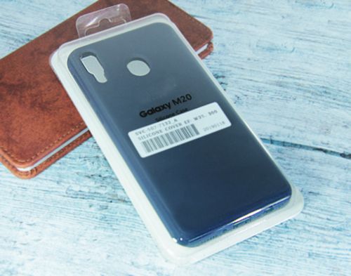 Чехол-накладка для Samsung M20 SILICONE CASE закрытый темно-синий - оптовая продажа Чехол-накладка для Samsung M20 SILICONE CASE закрытый темно-синий - фото