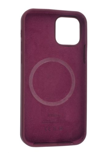Чехол-накладка для iPhone 12\12 Pro SILICONE TPU поддержка MagSafe бордовый коробка оптом, в розницу Центр Компаньон фото 3