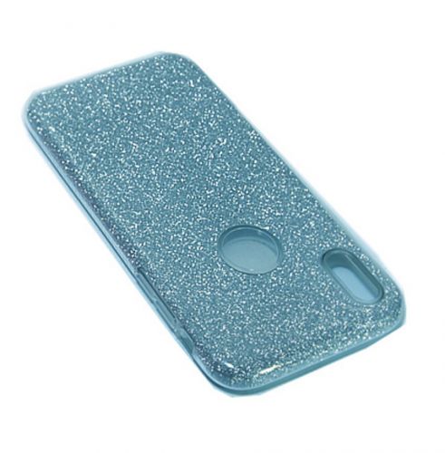 Чехол-накладка для iPhone X/XS JZZS Shinny 3в1 TPU синяя - оптовая продажа фото 3 Чехол-накладка для iPhone X/XS JZZS Shinny 3в1 TPU синяя - фото фото 3