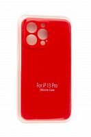 Чехол-накладка для iPhone 13 Pro VEGLAS SILICONE CASE Защита камеры красная (14) - фото