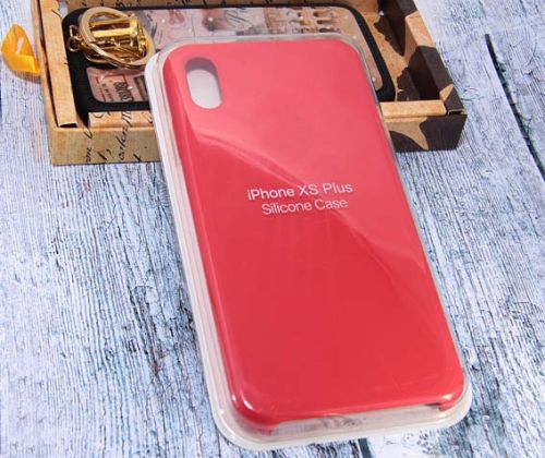 Чехол-накладка для iPhone XS Max SILICONE CASE красный (14) оптом, в розницу Центр Компаньон фото 2