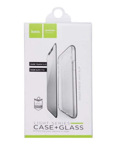 Чехол-накладка для iPhone 6/6S HOCO LIGHT TPU белая + стекло черное оптом, в розницу Центр Компаньон фото 4