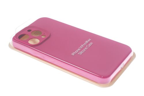 Чехол-накладка для iPhone 14 Pro Max SILICONE CASE Защита камеры малиновый (56) оптом, в розницу Центр Компаньон фото 2
