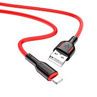 Купить Кабель USB Lightning 8Pin BOROFONE BX63 Charming 2.4A 1м черно-красный оптом, в розницу в ОРЦ Компаньон