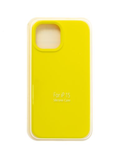 Чехол-накладка для iPhone 15 SILICONE CASE закрытый лимонный (37) оптом, в розницу Центр Компаньон