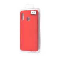 Чехол-накладка для Samsung A305F A30/A205F A20 VEGLAS SILICONE CASE закрытый красный (1) - фото
