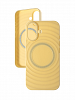 Чехол-накладка для iPhone 16 VEGLAS RIPPLE TPU поддержка MagSafe желтый - фото