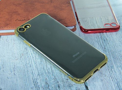 Чехол-накладка для iPhone 7/8/SE ELECTROPLATED TPU DOKA золото оптом, в розницу Центр Компаньон фото 2
