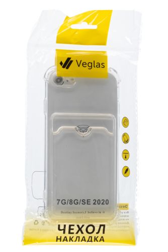 Чехол-накладка для iPhone 7/8/SE VEGLAS Air Pocket прозрачный оптом, в розницу Центр Компаньон фото 4