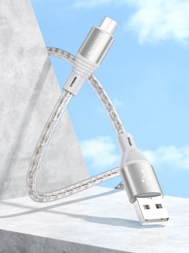 Кабель USB-Micro USB BOROFONE BX96 Ice Silicone 2.4A 1м серый оптом, в розницу Центр Компаньон фото 3