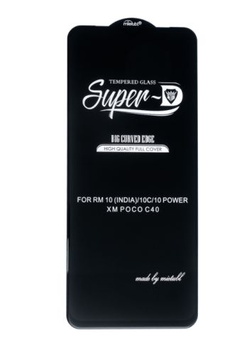 Защитное стекло для XIAOMI Redmi 10C/Poco C40 Mietubl Super-D пакет черный оптом, в розницу Центр Компаньон